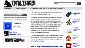 What Totaltracer.com website looked like in 2017 (6 years ago)