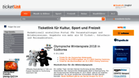 What Ticketlink.de website looked like in 2018 (6 years ago)