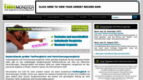 What Tarifemonster.de website looked like in 2018 (6 years ago)