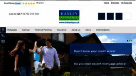 What Thehanley.co.uk website looked like in 2018 (6 years ago)