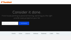 What Thumbtack.com website looked like in 2018 (7 years ago)