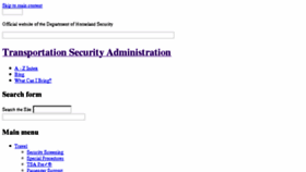 What Tsa.gov website looked like in 2018 (6 years ago)