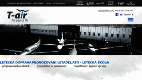 What T-air.cz website looked like in 2018 (6 years ago)