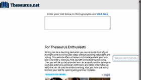 What Thesaurus.net website looked like in 2018 (6 years ago)