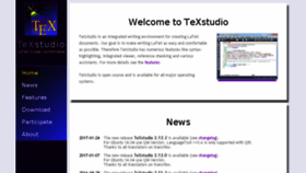 What Texstudio.org website looked like in 2018 (6 years ago)