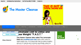What Themastercleanse.org website looked like in 2018 (8 years ago)