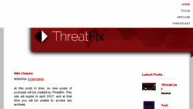 What Threatfix.com website looked like in 2018 (6 years ago)