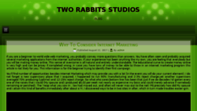 What Tworabbitsstudios.com website looked like in 2018 (6 years ago)