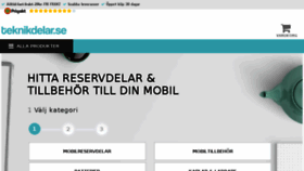 What Teknikdelar.se website looked like in 2018 (6 years ago)