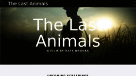 What Thelastanimals.com website looked like in 2018 (6 years ago)