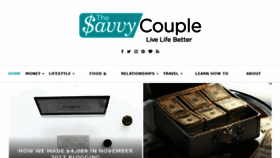 What Thesavvycouple.com website looked like in 2018 (6 years ago)