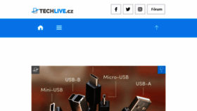 What Techlive.cz website looked like in 2018 (6 years ago)