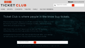 What Ticketclub.com website looked like in 2018 (6 years ago)