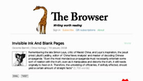 What Thebrowser.com website looked like in 2018 (6 years ago)