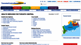 What Torontocentralhealthline.ca website looked like in 2018 (6 years ago)