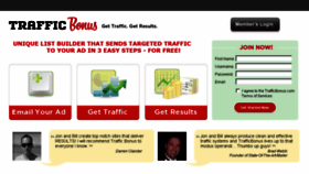 What Trafficbonus.com website looked like in 2018 (6 years ago)