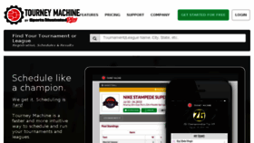 What Tourneymachine.com website looked like in 2018 (6 years ago)