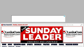 What Thesundayleader.lk website looked like in 2018 (6 years ago)