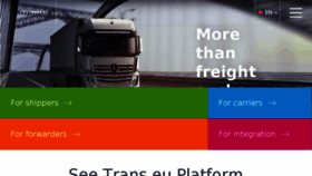 What Trans.eu website looked like in 2018 (6 years ago)