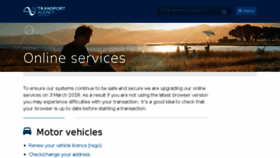 What Transact.nzta.govt.nz website looked like in 2018 (6 years ago)