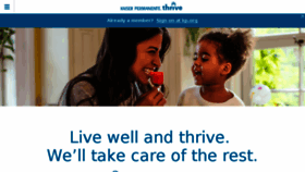 What Thrive.kaiserpermanente.org website looked like in 2018 (6 years ago)
