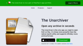 What Theunarchiver.com website looked like in 2018 (6 years ago)