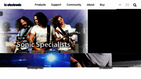 What Tcelectronic.com website looked like in 2018 (7 years ago)