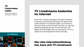 What Tv-livestream.org website looked like in 2018 (6 years ago)