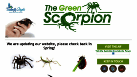What Thegreenscorpion.com.au website looked like in 2018 (6 years ago)