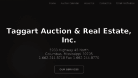 What Taggartauction.com website looked like in 2018 (6 years ago)