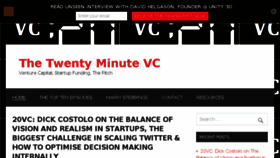 What Thetwentyminutevc.com website looked like in 2018 (6 years ago)