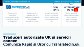 What Translatedin.uk website looked like in 2018 (6 years ago)