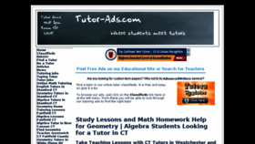 What Tutor-ads.com website looked like in 2018 (6 years ago)
