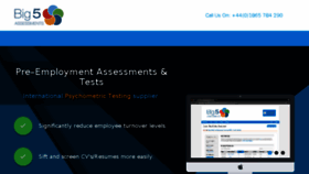 What Testingbig5assessments.com website looked like in 2018 (6 years ago)