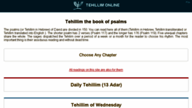 What Tehillim-online.com website looked like in 2018 (6 years ago)