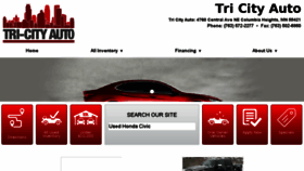 What Tricityautoloans.com website looked like in 2018 (6 years ago)