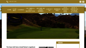 What Theoasisgolfclub.com website looked like in 2018 (6 years ago)
