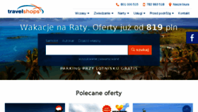 What Travelshops.pl website looked like in 2018 (6 years ago)
