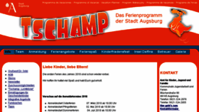 What Tschamp.de website looked like in 2018 (6 years ago)