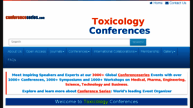 What Toxicologyconferences.com website looked like in 2018 (6 years ago)