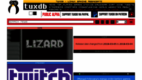 What Tuxdb.com website looked like in 2018 (6 years ago)