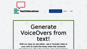 What Text2voiceover.com website looked like in 2018 (6 years ago)