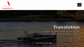 What Transcripta.com website looked like in 2018 (6 years ago)