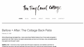 What Tinycanalcottage.com website looked like in 2018 (6 years ago)
