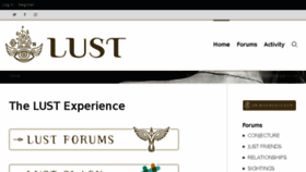 What Thelustexperience.com website looked like in 2018 (6 years ago)