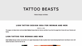 What Tattoobeasts.com website looked like in 2018 (6 years ago)