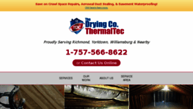What Thedryingco.com website looked like in 2018 (6 years ago)