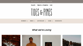 What Tidesandpinesshop.com website looked like in 2018 (6 years ago)