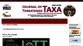 What Threatenedtaxa.org website looked like in 2018 (6 years ago)