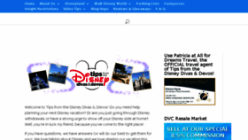 What Tipsfromthedisneydiva.com website looked like in 2018 (6 years ago)